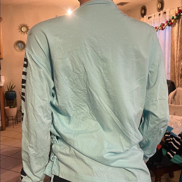 PINK Victoria's Secret Aqua Long Sleeve Tee - Picture 4 of 4